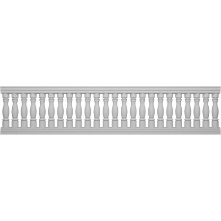 Ekena Millwork Fiberthane Embassy Balustrade Railing Kit, Style F (7" On-Center Spacing to Pass 4" Sphere Code) BALK40X168EMF